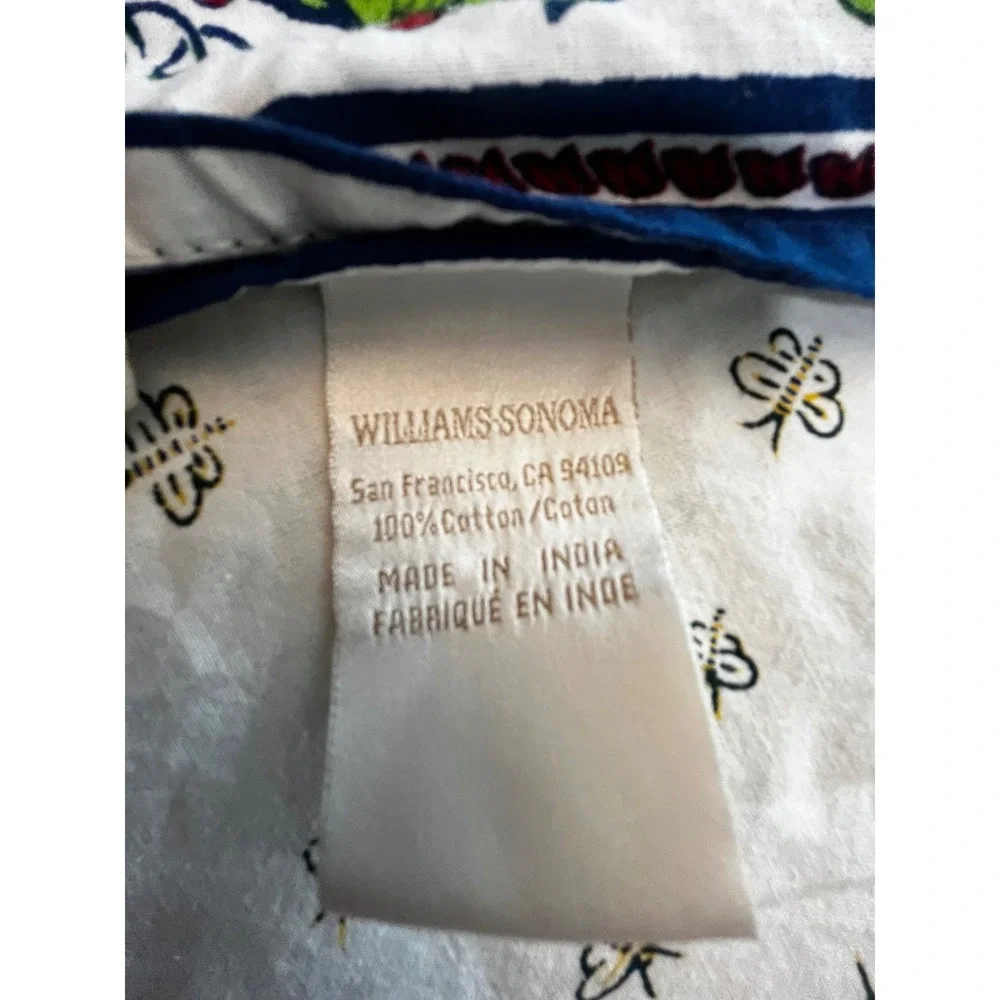 Williams Sonoma Honey Bee Floral Cotton Tablecloth 70x108 and Napkin Set 20
